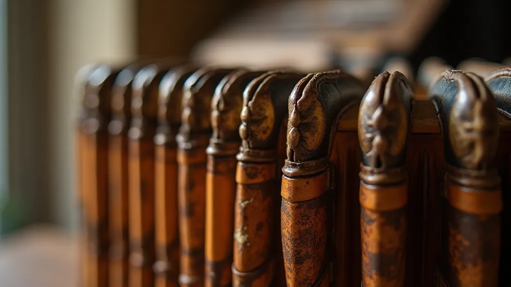 Antique accordion bellows detail