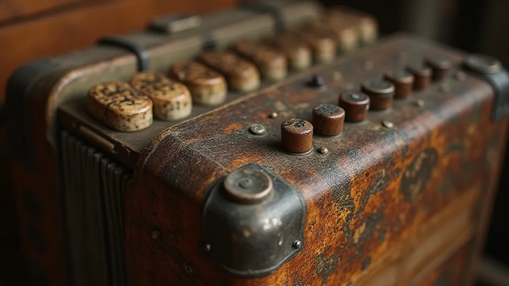 Antique accordion details
