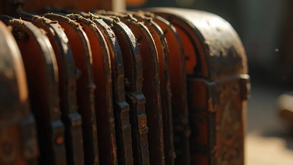 Antique accordion partially disassembled
