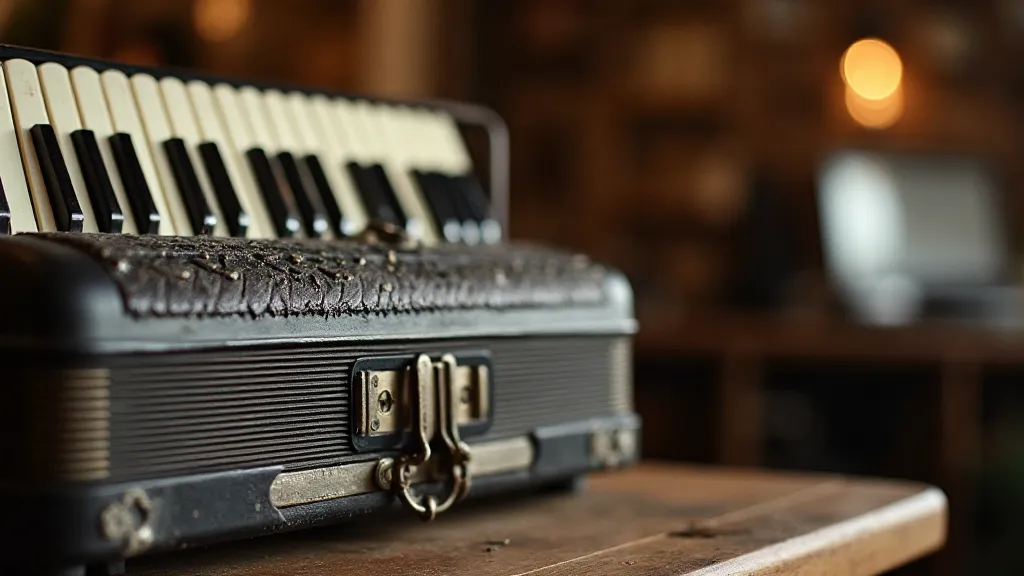 Antique accordion detail
