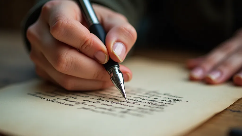 Left-handed Calligrapher's Hand