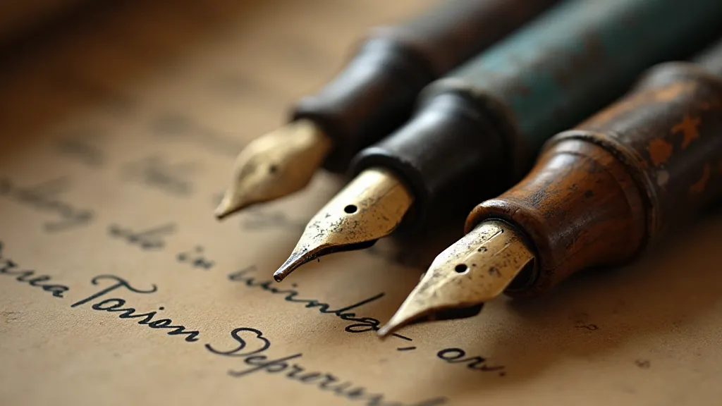 Vintage calligraphy nibs